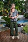 RESORT TOP - blk floral